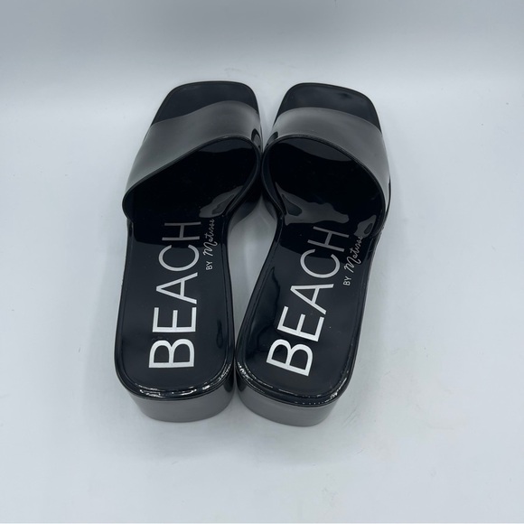BEACH by Matisse Wade Womens Platform Sandals Casual Black Heeled Slides Size 9 - Picture 4 of 5
